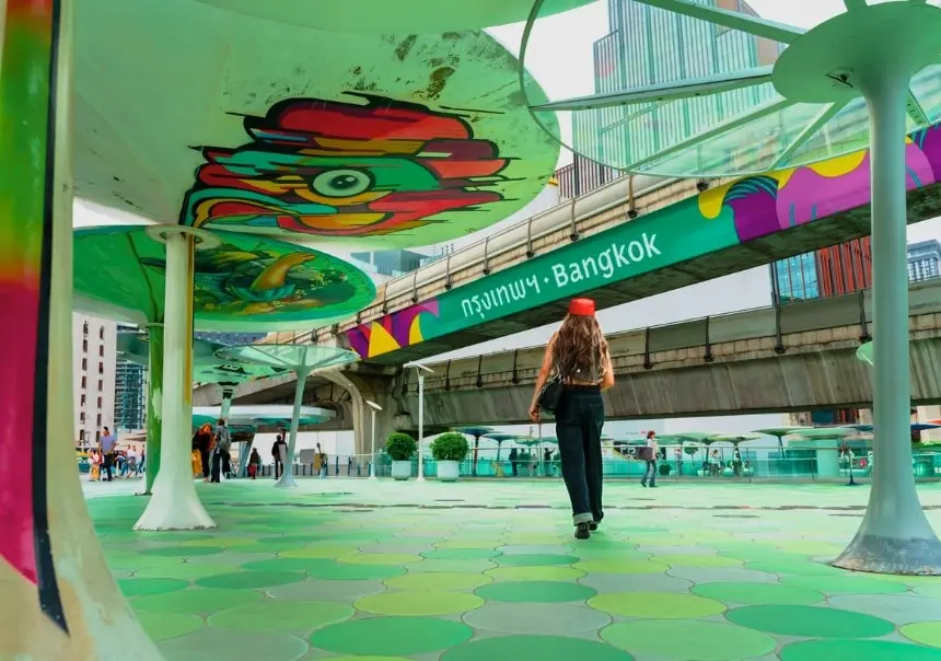 Steps from MBK Siam Discovery